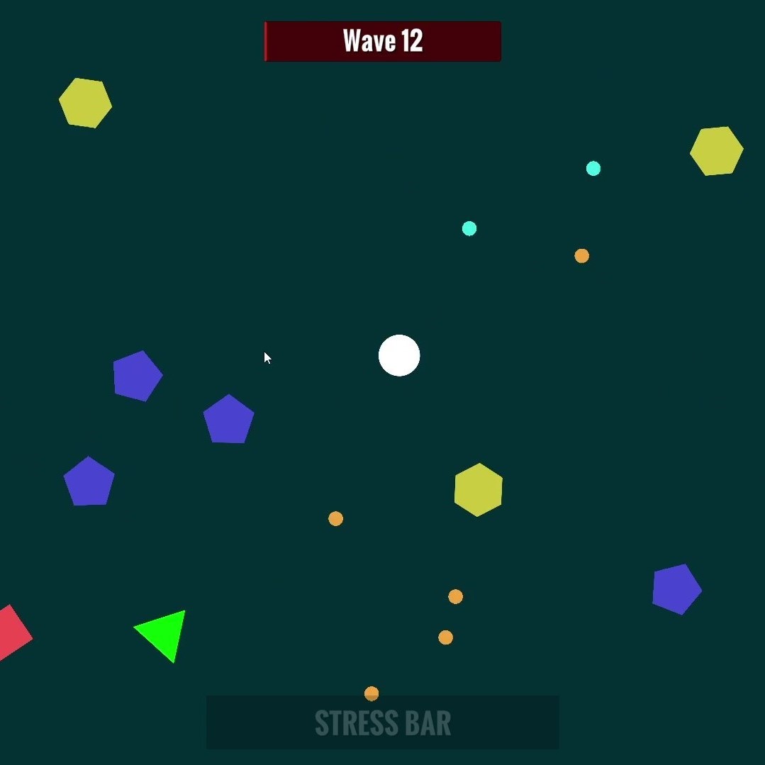 Figure Frenzy is a digital game designed to induce and measure stress of research participants. It is a bullet hell
          type game where players need to dodge a swarm of bullets and shoot enemies. The game creates stress by overloading players
          with tasks, testing their mechanical skills and giving them a difficult high score to achieve. Through data such as accuracy
          of shots, mouse acceleration and keystrokes, a prediction is done to assess whether a player is stressed or not. 
          <br><br>
          <a href='/figure_frenzy.php'>Play the game!</a>